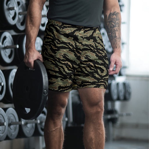 Tiger Stripe Tadpole CAMO Unisex Athletic Long Shorts - 2XS