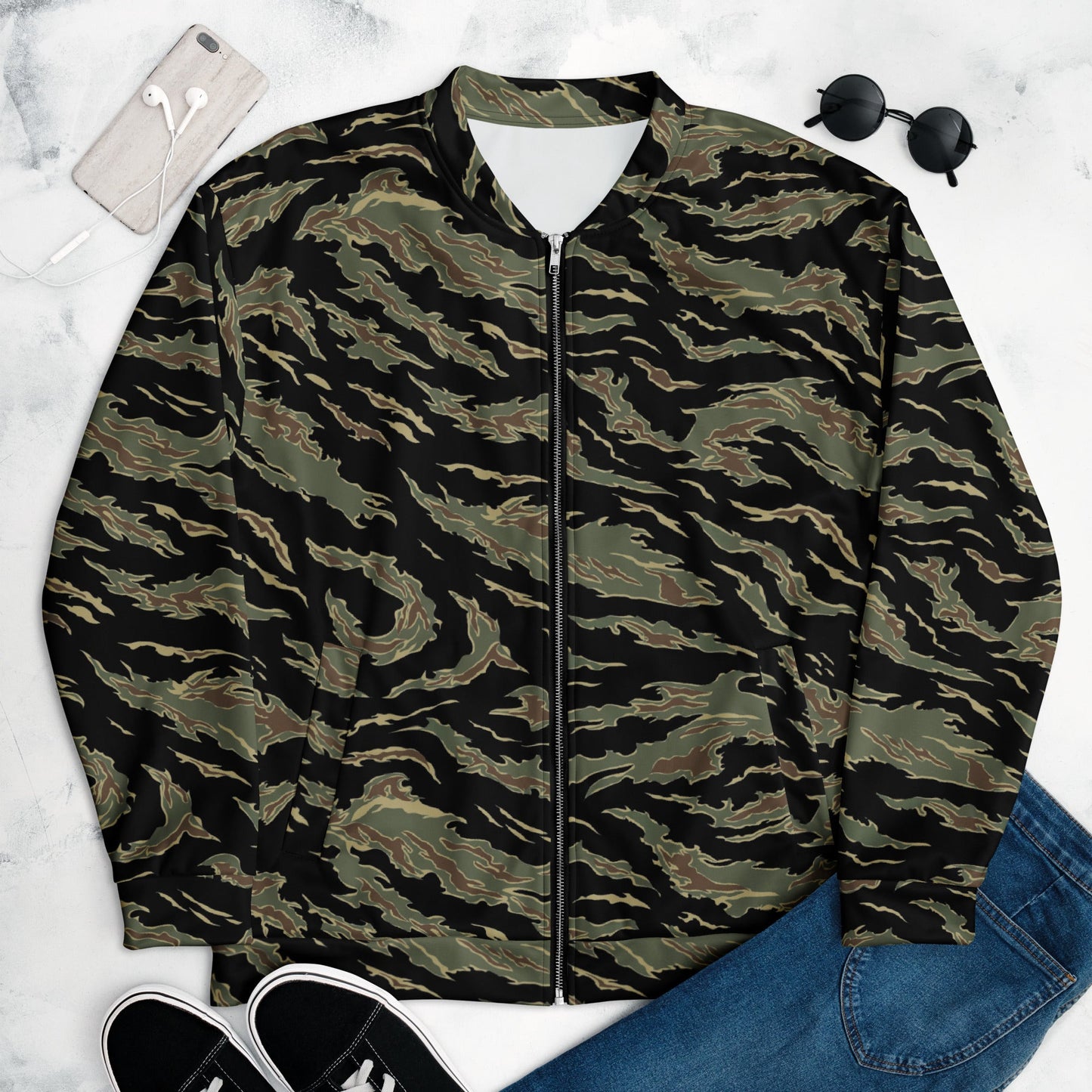 Thailand “Tadpole” (TSP) Tiger Stripe CAMO Unisex Bomber Jacket
