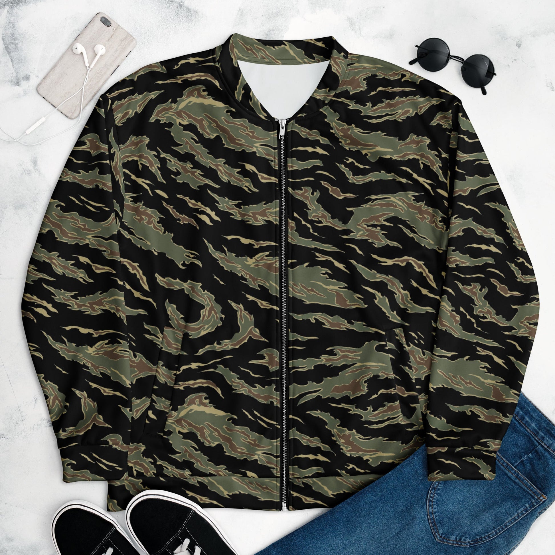 Thailand “Tadpole” (TSP) Tiger Stripe CAMO Unisex Bomber Jacket