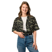 Tiger Stripe Tadpole CAMO Unisex Short-Sleeve Button Shirt - Button-Up