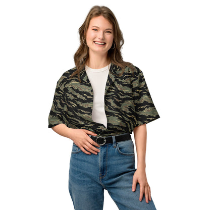 Thailand “Tadpole” (TSP) Tiger Stripe CAMO Unisex Short-Sleeve Button Shirt
