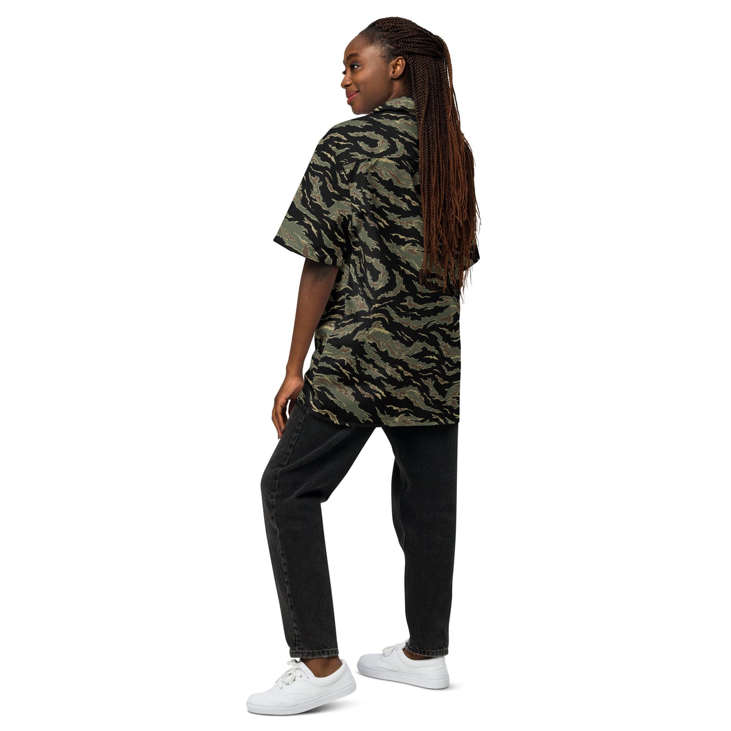Thailand “Tadpole” (TSP) Tiger Stripe CAMO Unisex Short-Sleeve Button Shirt