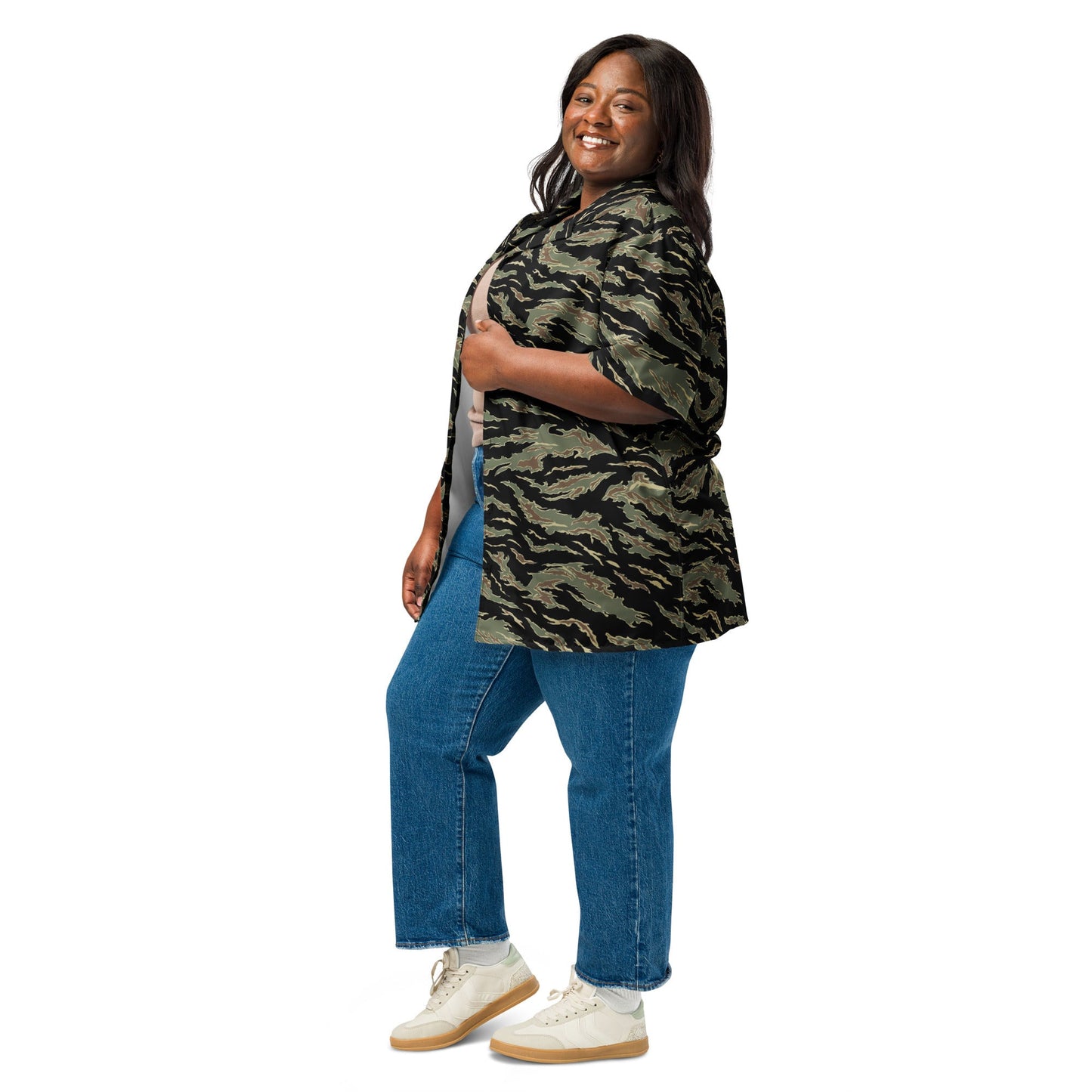 Thailand “Tadpole” (TSP) Tiger Stripe CAMO Unisex Short-Sleeve Button Shirt
