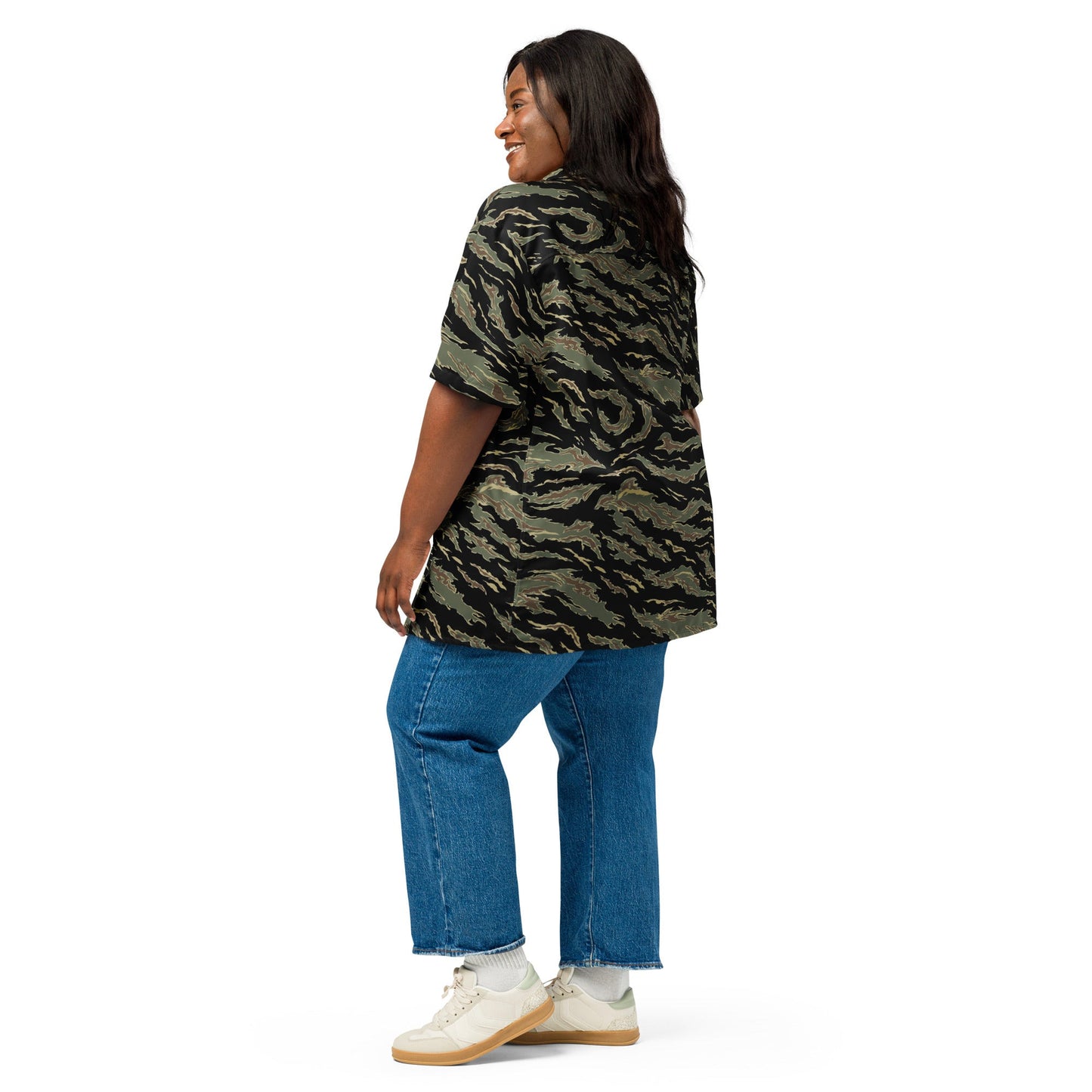 Thailand “Tadpole” (TSP) Tiger Stripe CAMO Unisex Short-Sleeve Button Shirt
