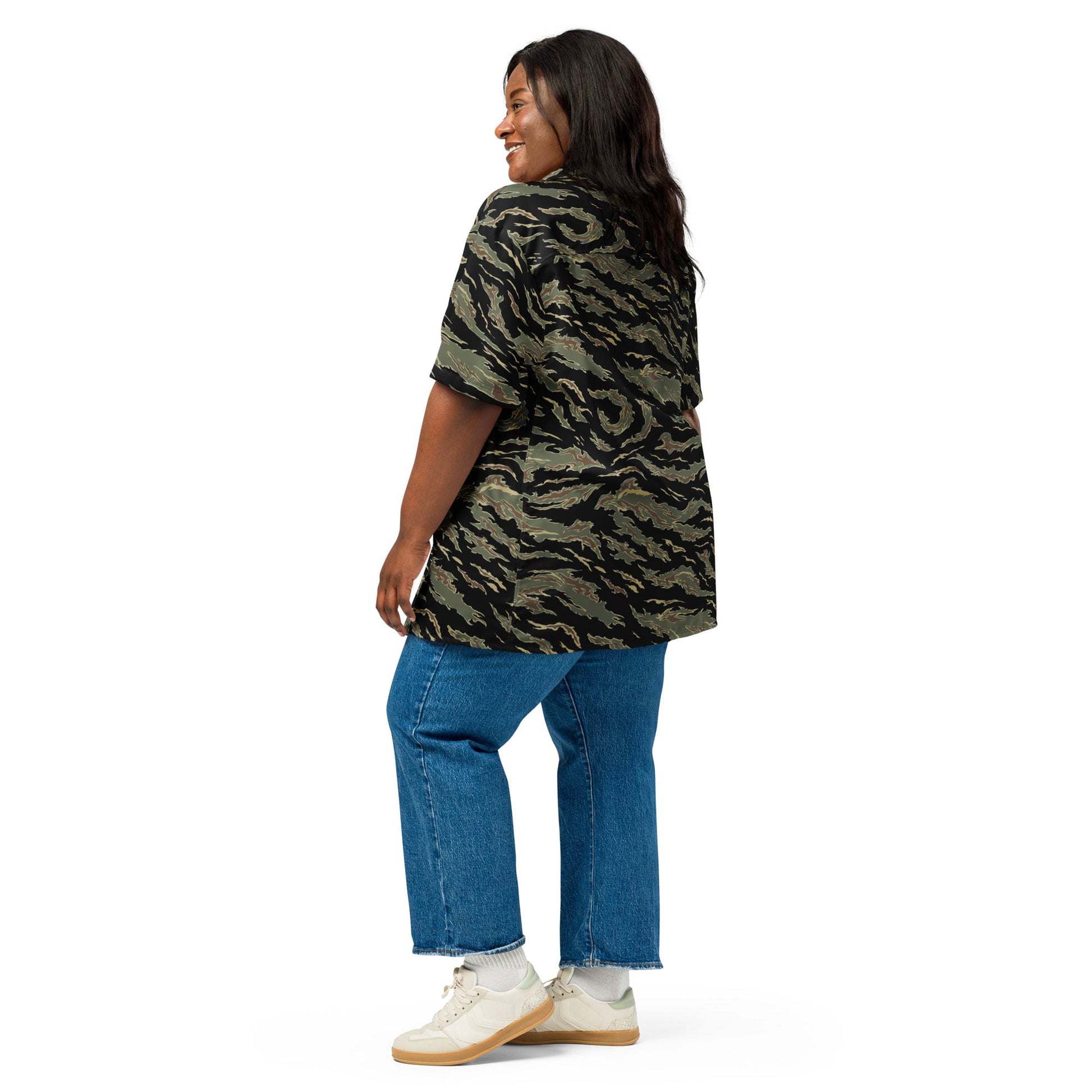 Thailand “Tadpole” (TSP) Tiger Stripe CAMO Unisex Short-Sleeve Button Shirt