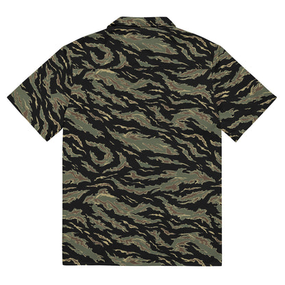 Thailand “Tadpole” (TSP) Tiger Stripe CAMO Unisex Short-Sleeve Button Shirt