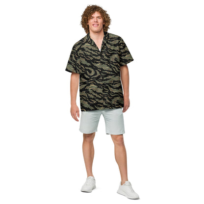 Thailand “Tadpole” (TSP) Tiger Stripe CAMO Unisex Short-Sleeve Button Shirt