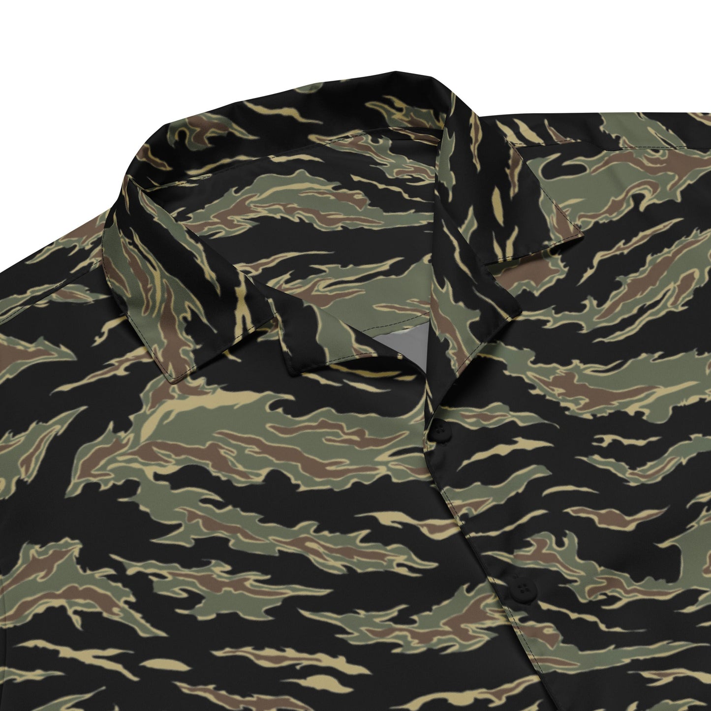 Thailand “Tadpole” (TSP) Tiger Stripe CAMO Unisex Short-Sleeve Button Shirt