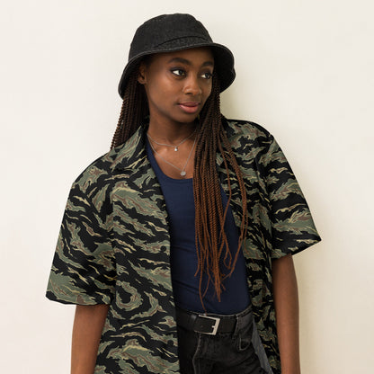 Thailand “Tadpole” (TSP) Tiger Stripe CAMO Unisex Short-Sleeve Button Shirt