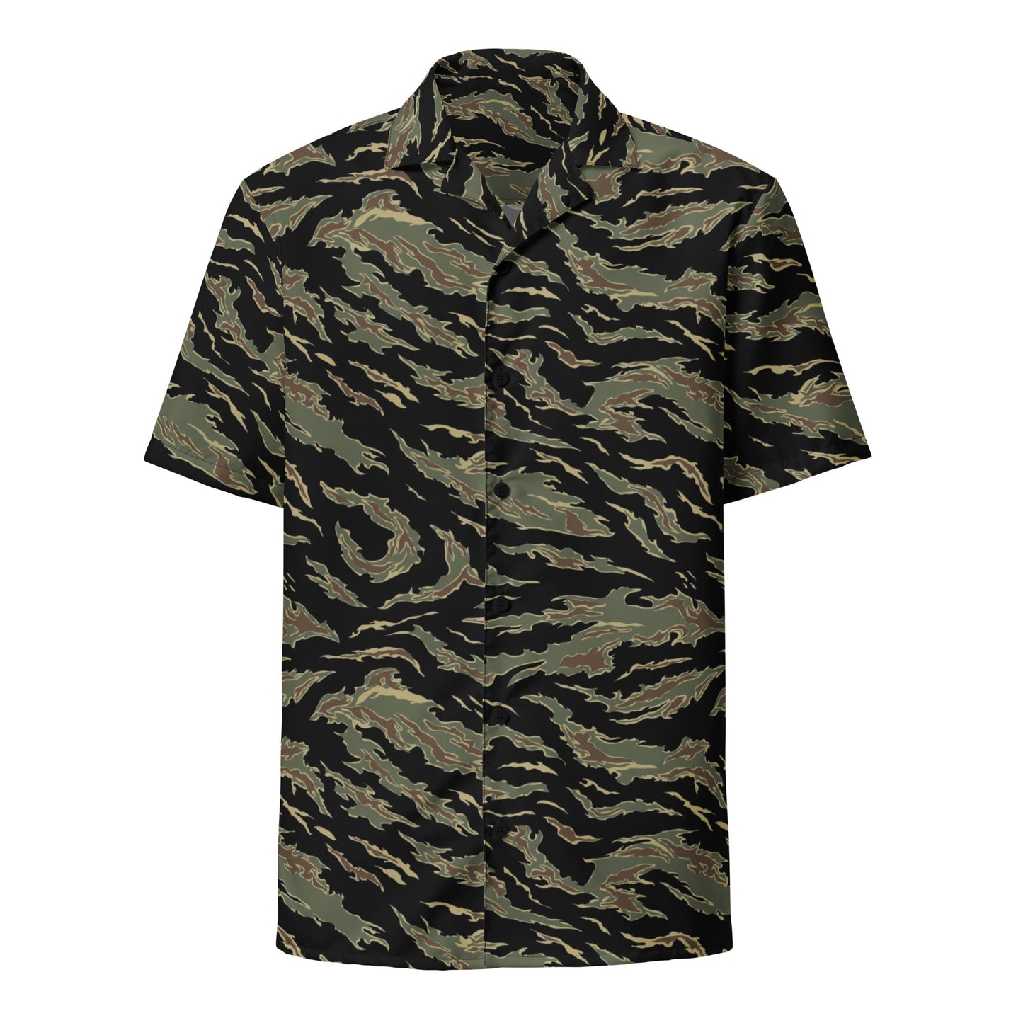 Thailand “Tadpole” (TSP) Tiger Stripe CAMO Unisex Short-Sleeve Button Shirt