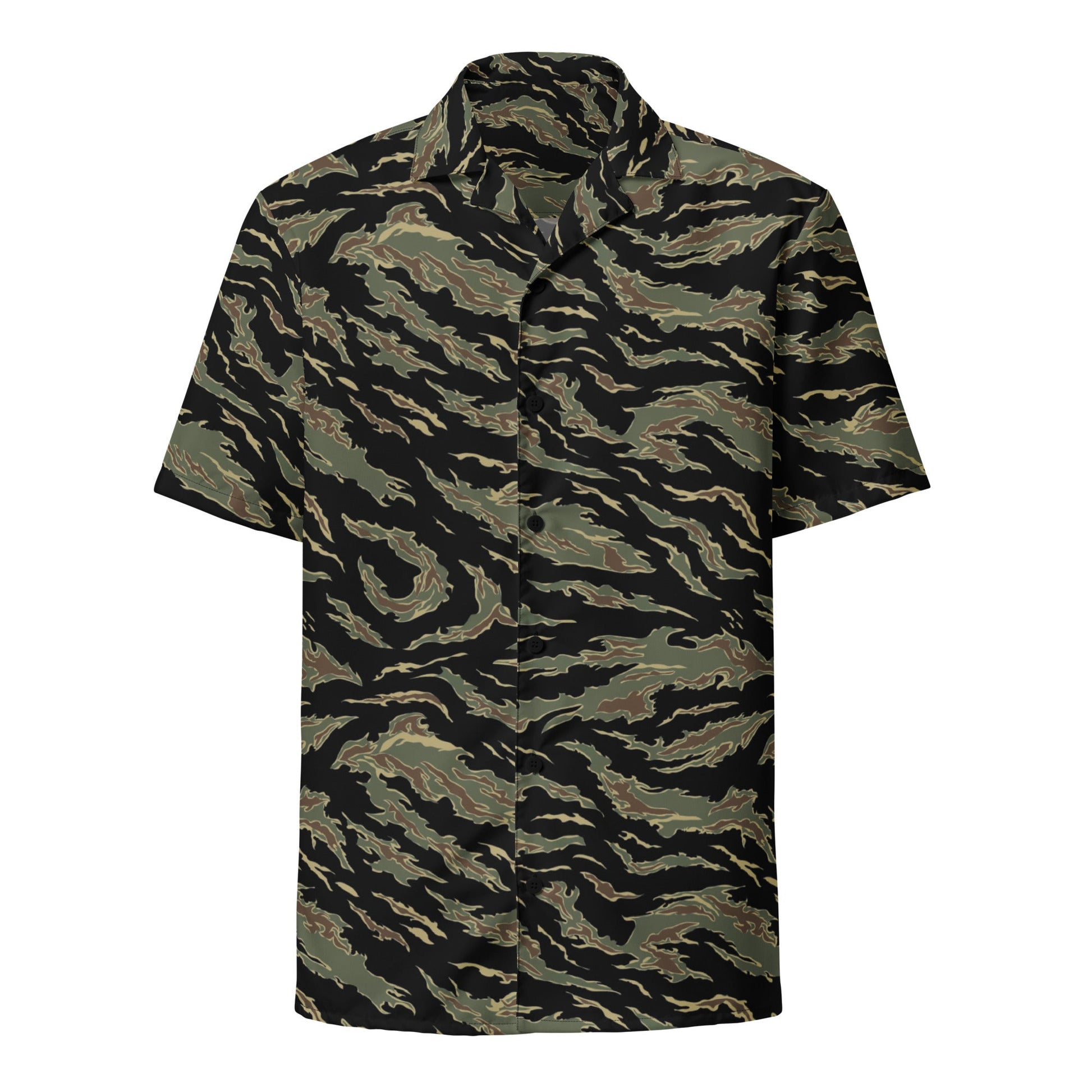 Thailand “Tadpole” (TSP) Tiger Stripe CAMO Unisex Short-Sleeve Button Shirt
