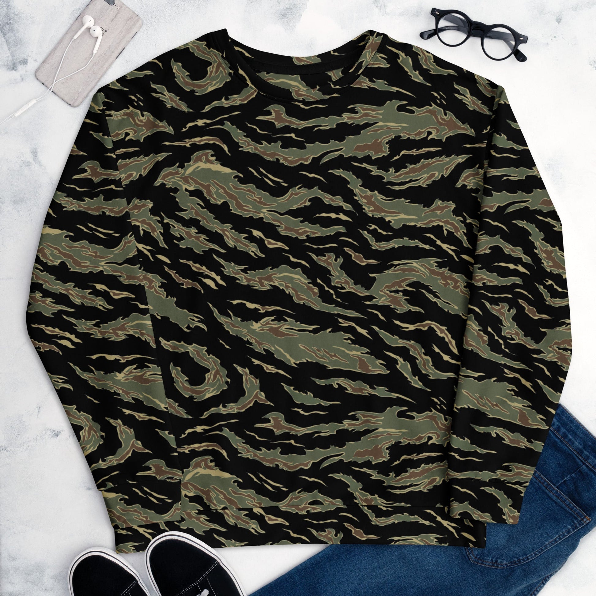 Thailand “Tadpole” (TSP) Tiger Stripe CAMO Unisex Sweatshirt - Sweatshirts