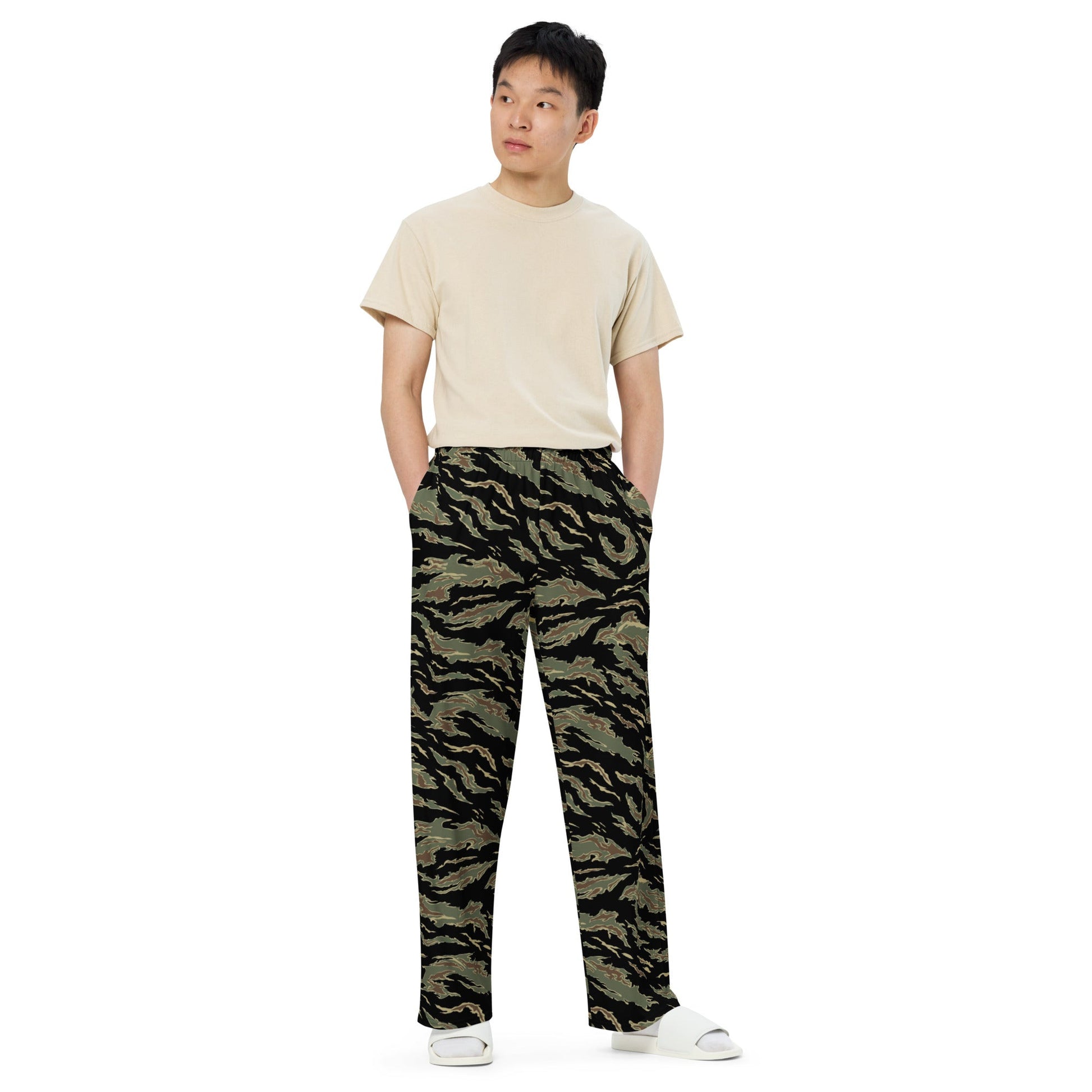 Thailand “Tadpole” (TSP) Tiger Stripe CAMO unisex wide-leg pants - Wide-leg Pants
