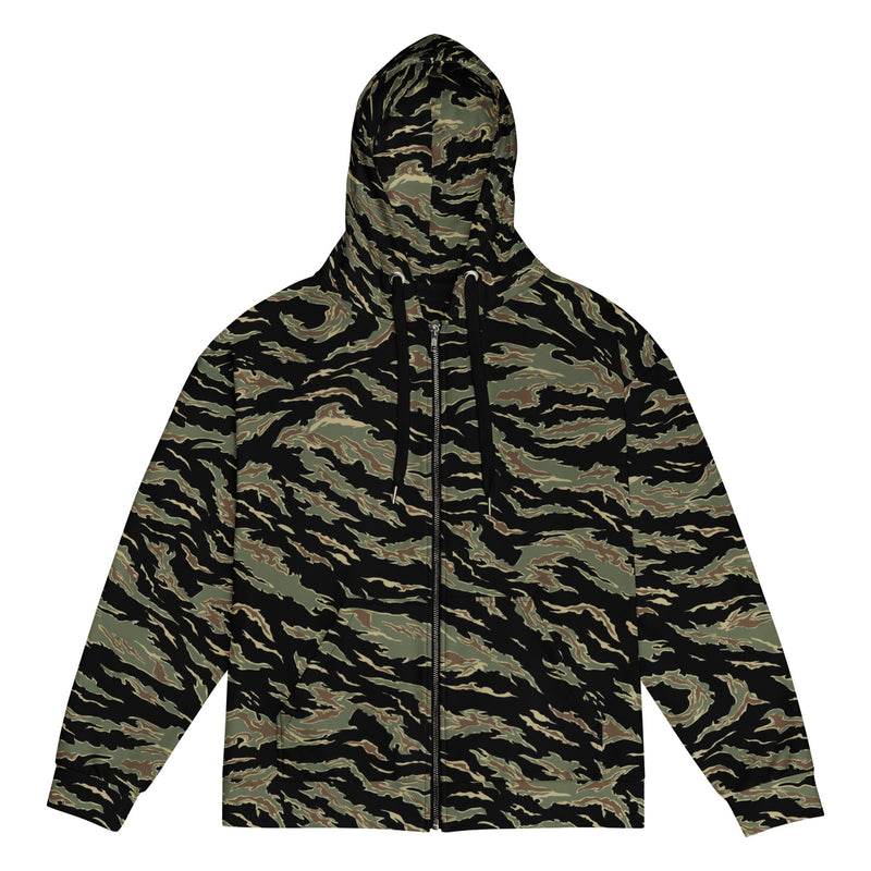 Tiger Stripe Tadpole CAMO Unisex Zip Hoodie - 2XS