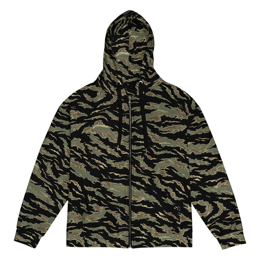 Tiger Stripe Tadpole CAMO Unisex Zip Hoodie - 2XS