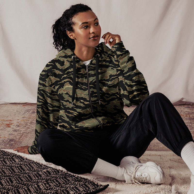 Tiger Stripe Tadpole CAMO Unisex Zip Hoodie