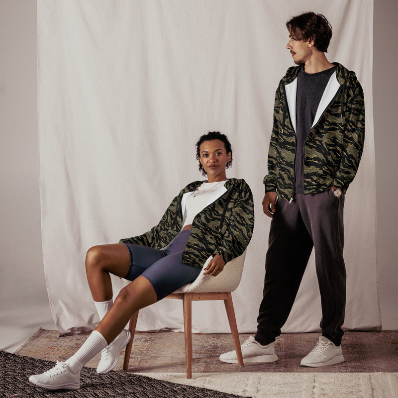 Tiger Stripe Tadpole CAMO Unisex Zip Hoodie
