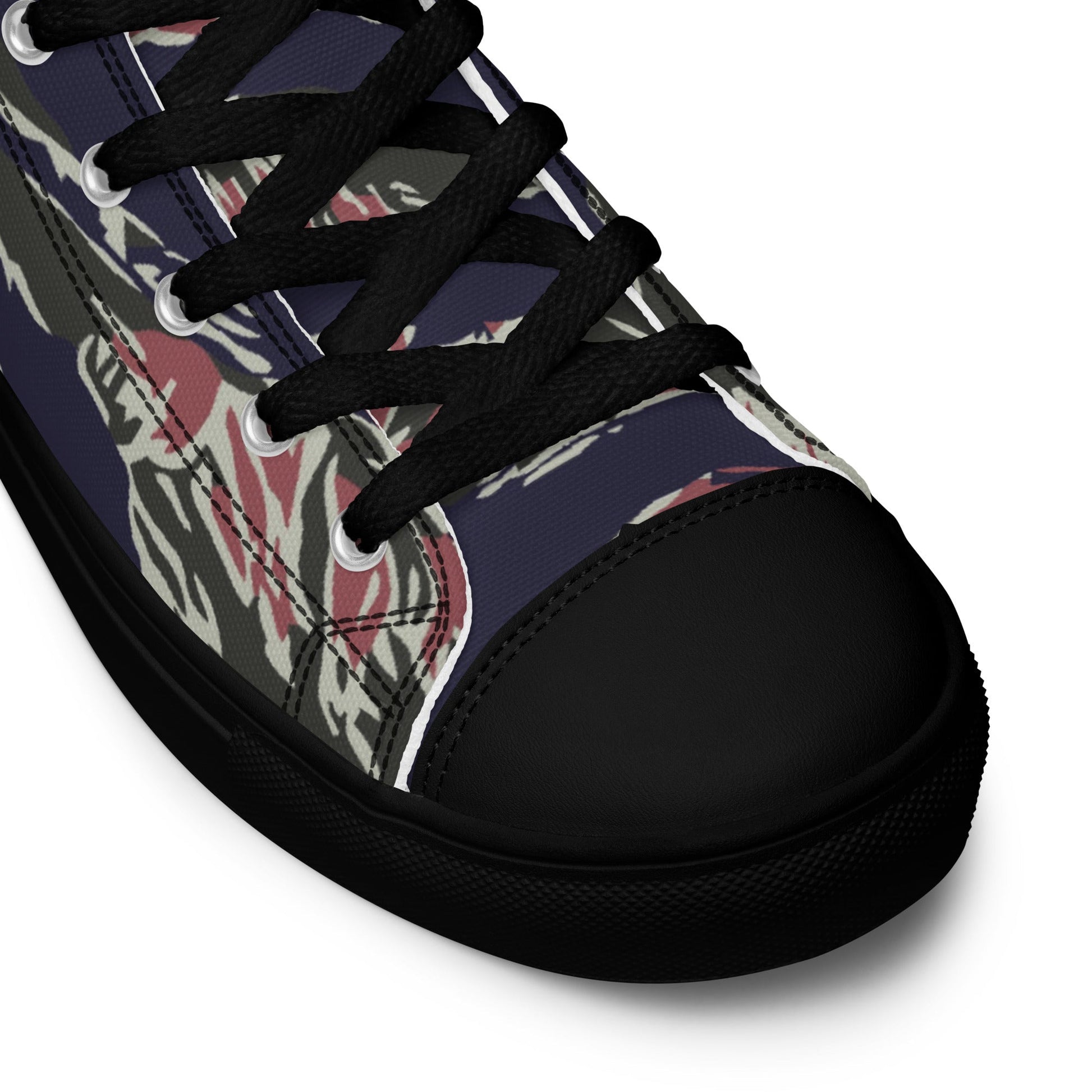 Thailand Tiger Stripe CAMO Mens High-Top Canvas Shoes
