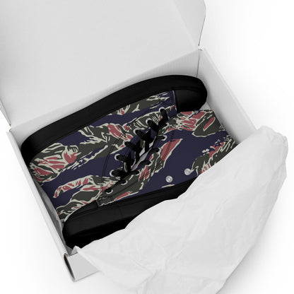 Thailand Tiger Stripe CAMO Mens High-Top Canvas Shoes