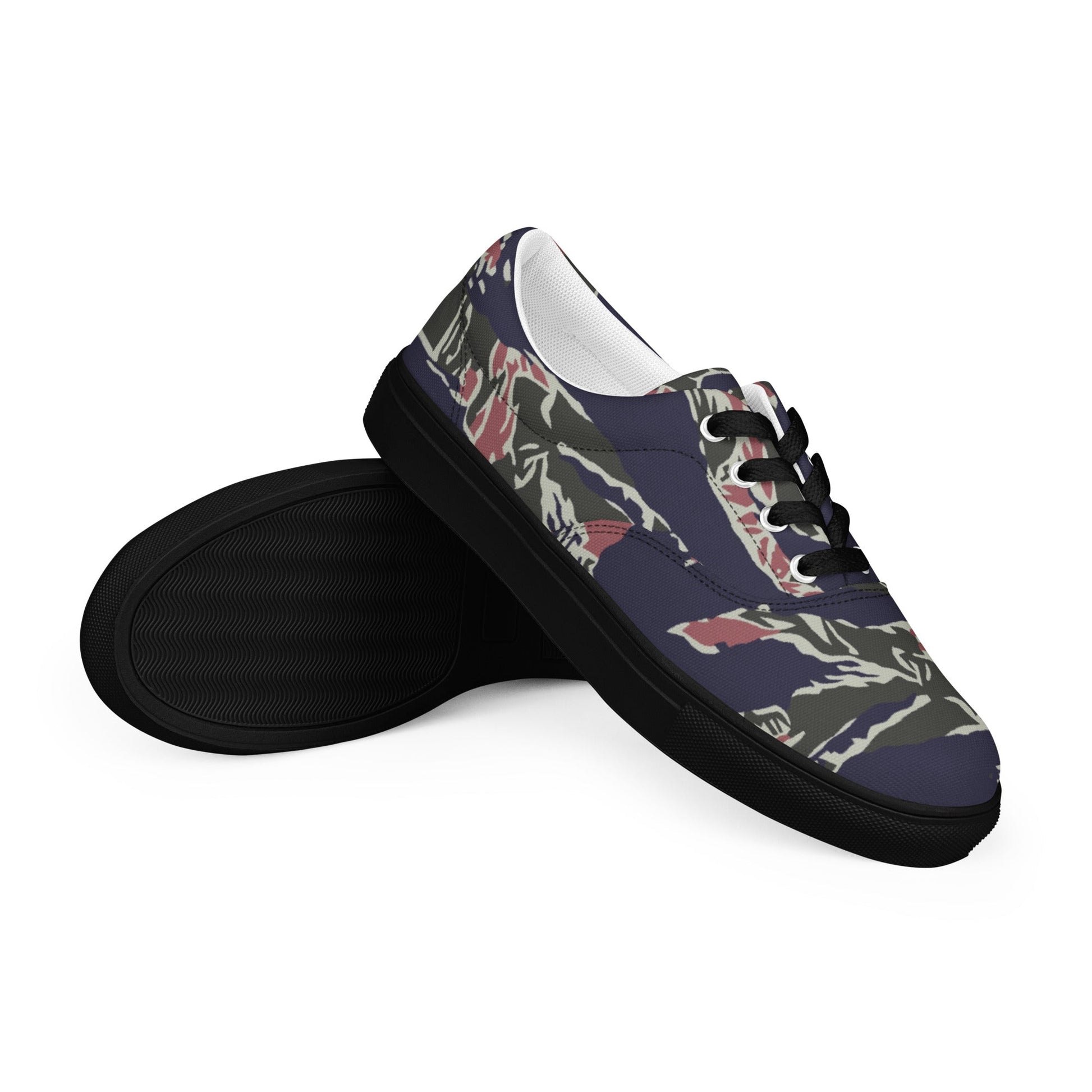 Thailand Tiger Stripe CAMO Mens Lace-Up Canvas Shoes - 5 - Lace-up