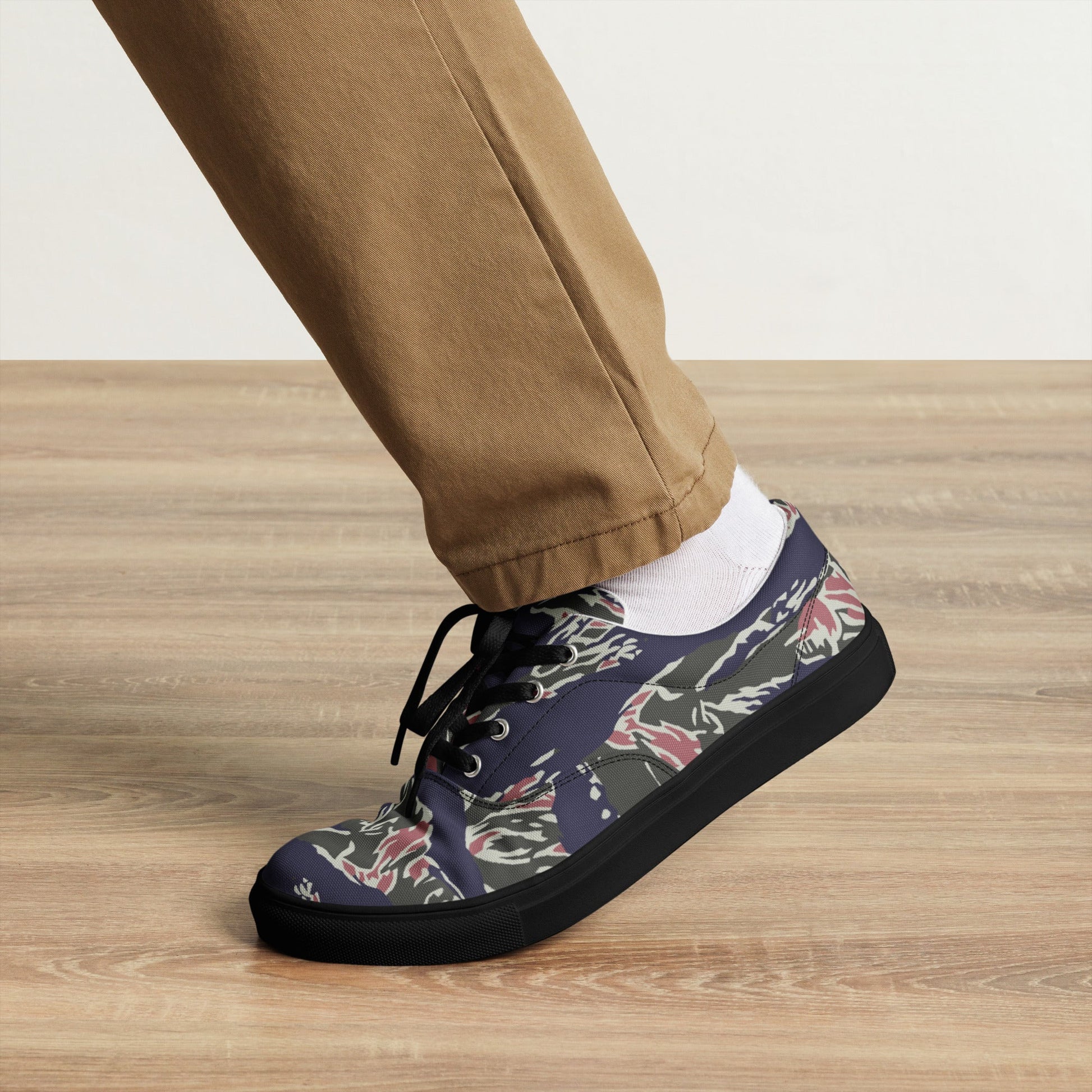 Thailand Tiger Stripe CAMO Mens Lace-Up Canvas Shoes - Lace-up