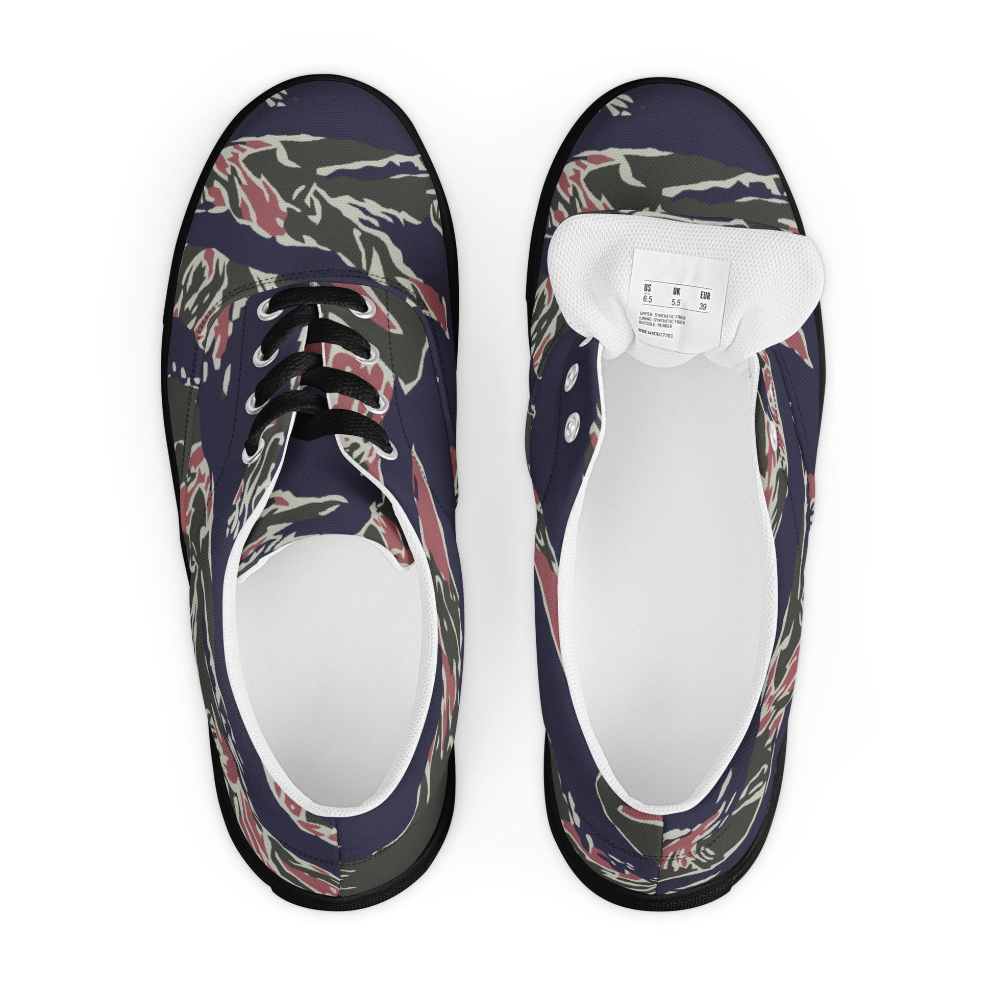 Thailand Tiger Stripe CAMO Mens Lace-Up Canvas Shoes - Lace-up
