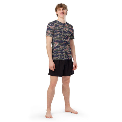 Thailand Tiger Stripe CAMO Mens Short-Sleeve Rash Guard