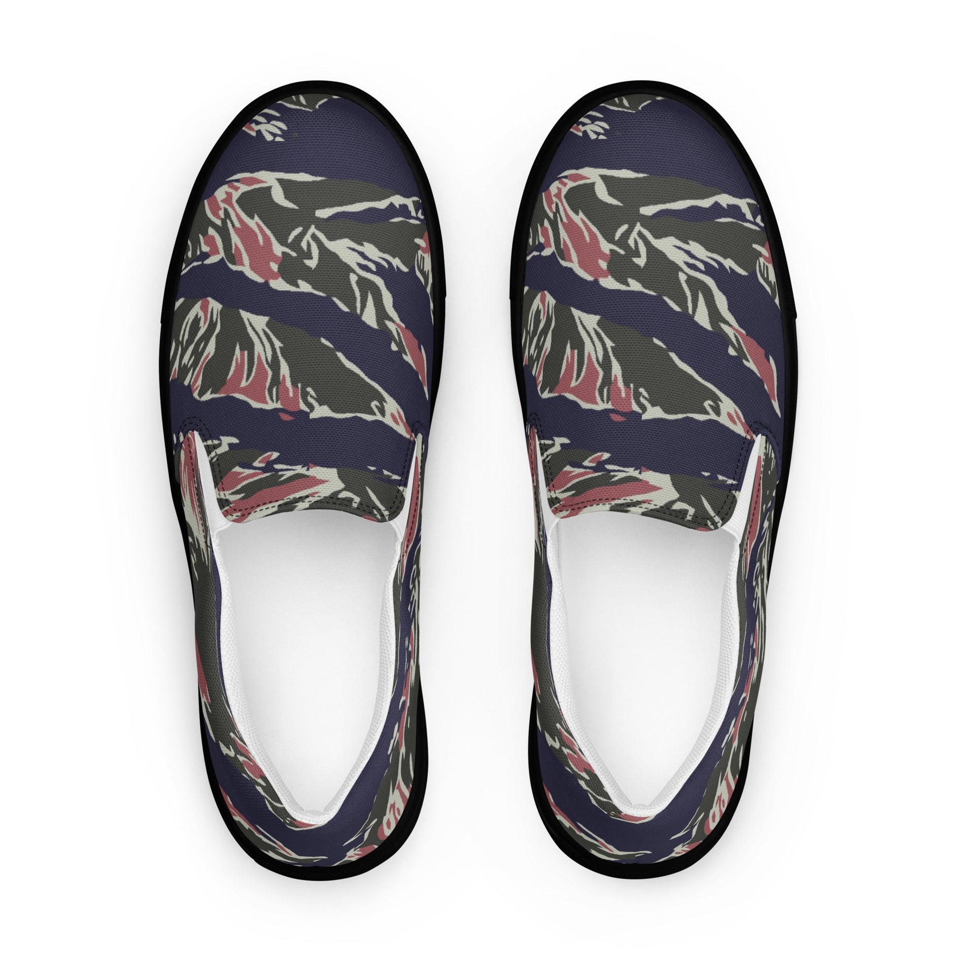 Thailand Tiger Stripe CAMO Mens Slip-On Canvas Shoes