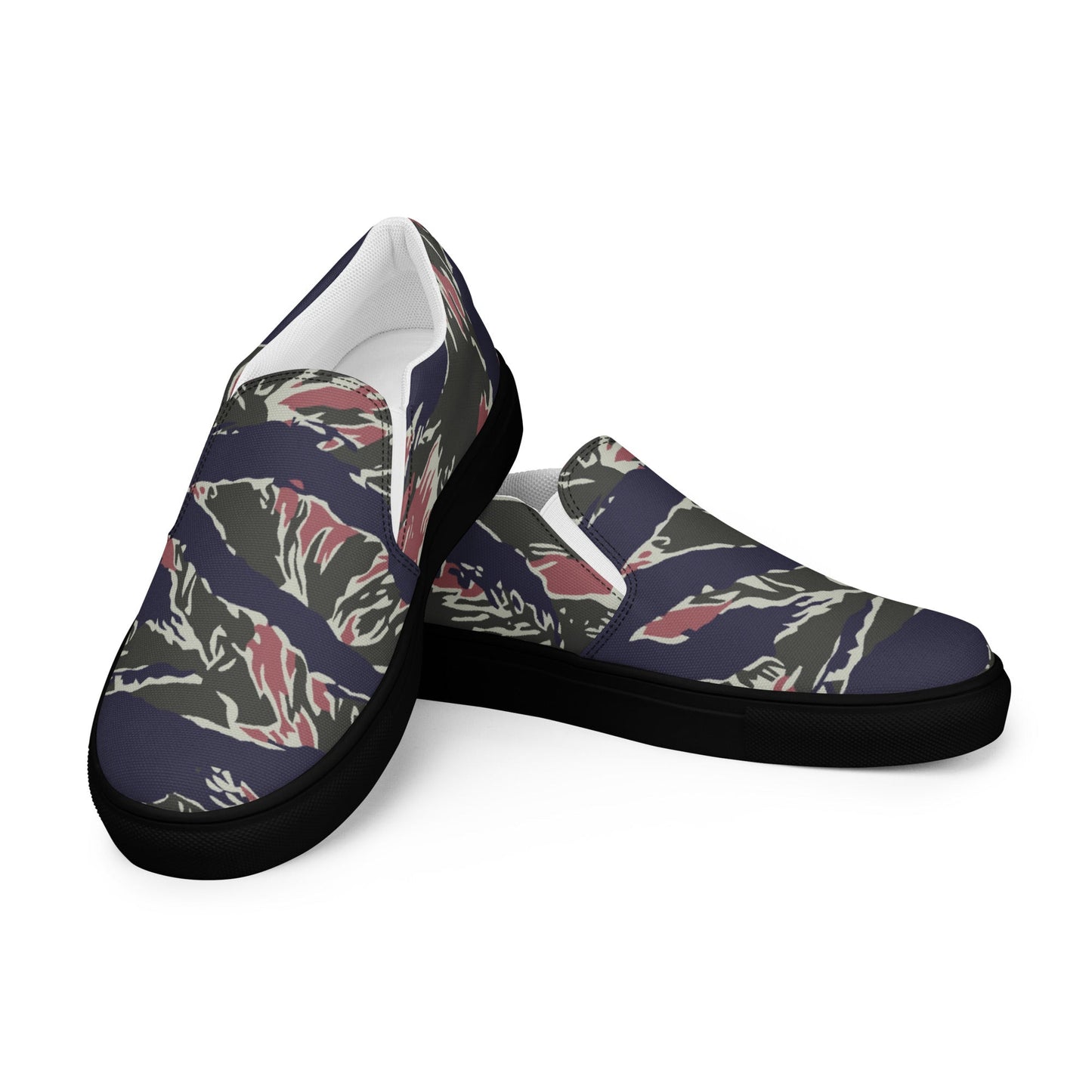 Thailand Tiger Stripe CAMO Mens Slip-On Canvas Shoes - 5