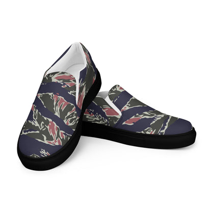 Thailand Tiger Stripe CAMO Mens Slip-On Canvas Shoes - 5