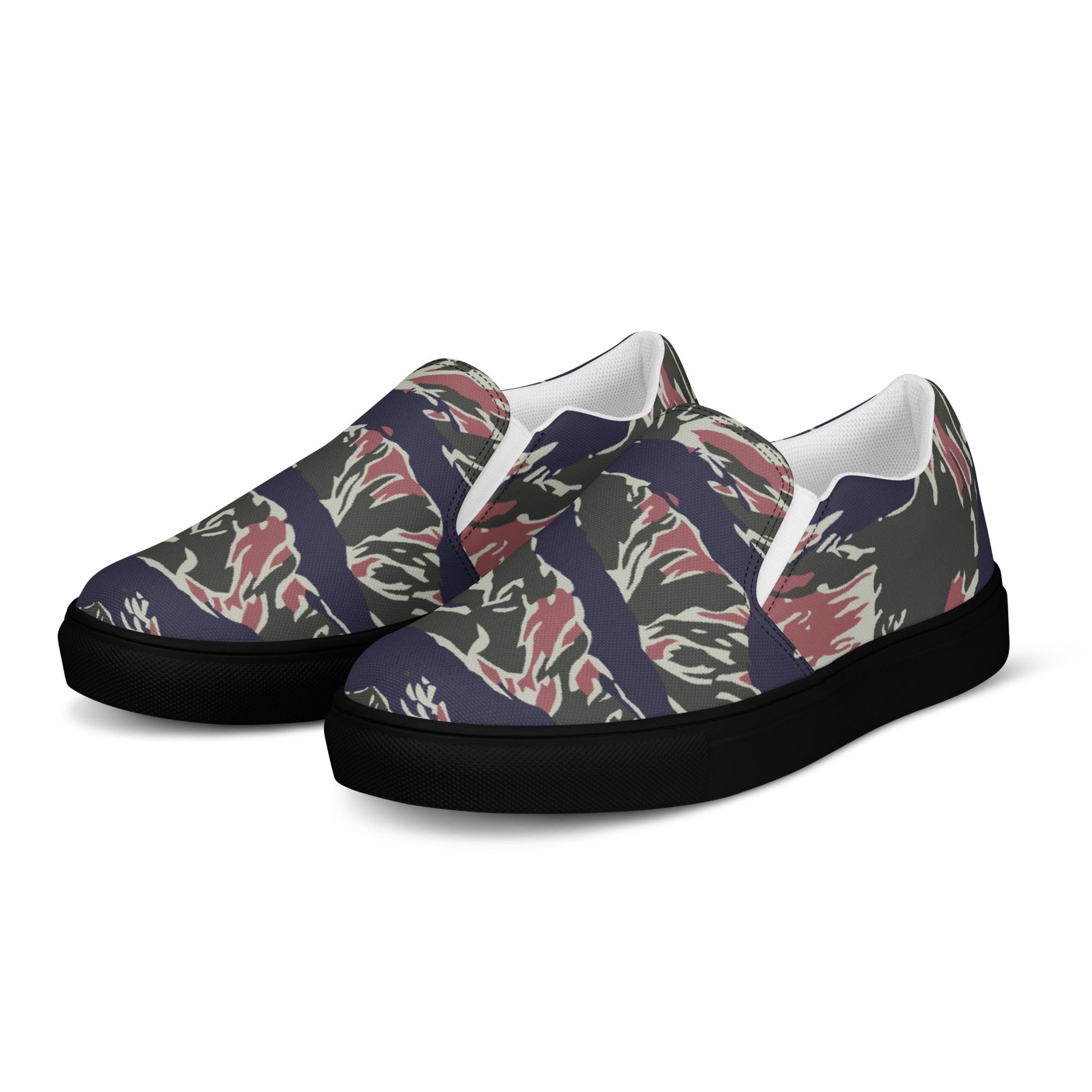 Thailand Tiger Stripe CAMO Mens Slip-On Canvas Shoes