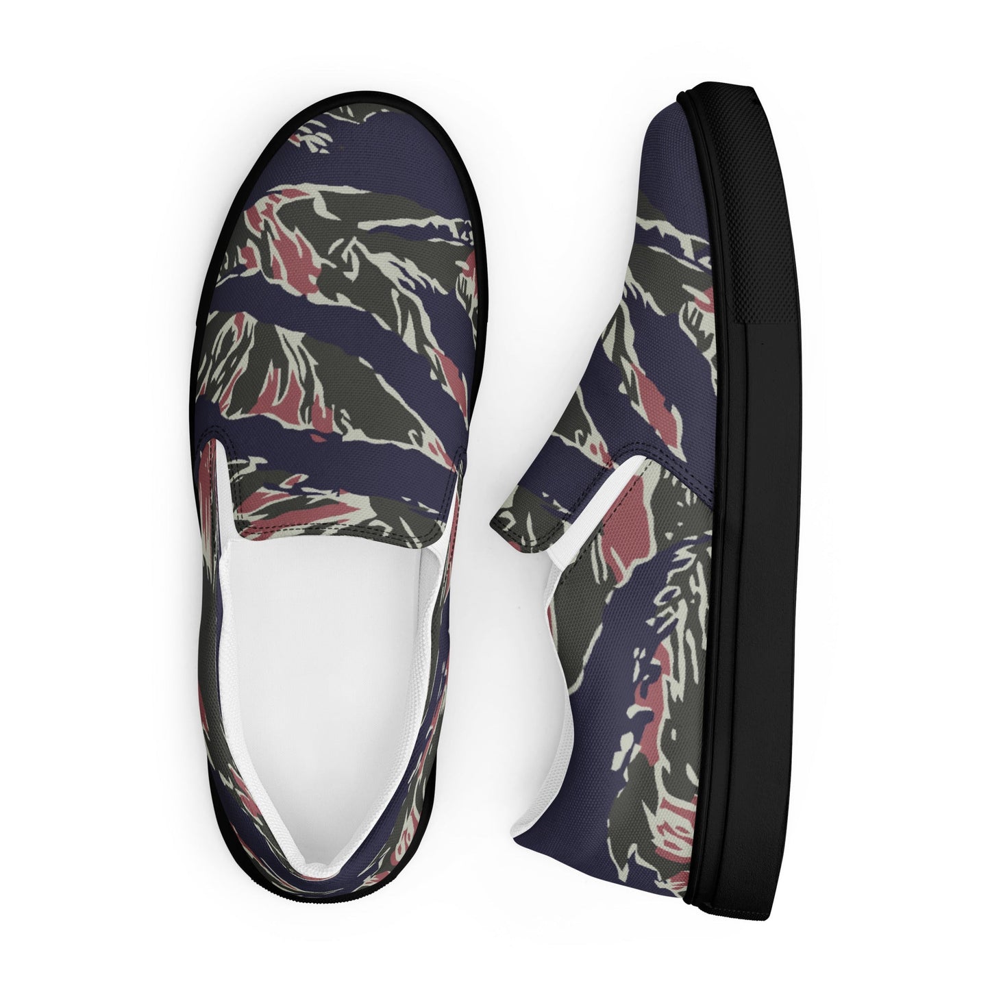 Thailand Tiger Stripe CAMO Mens Slip-On Canvas Shoes