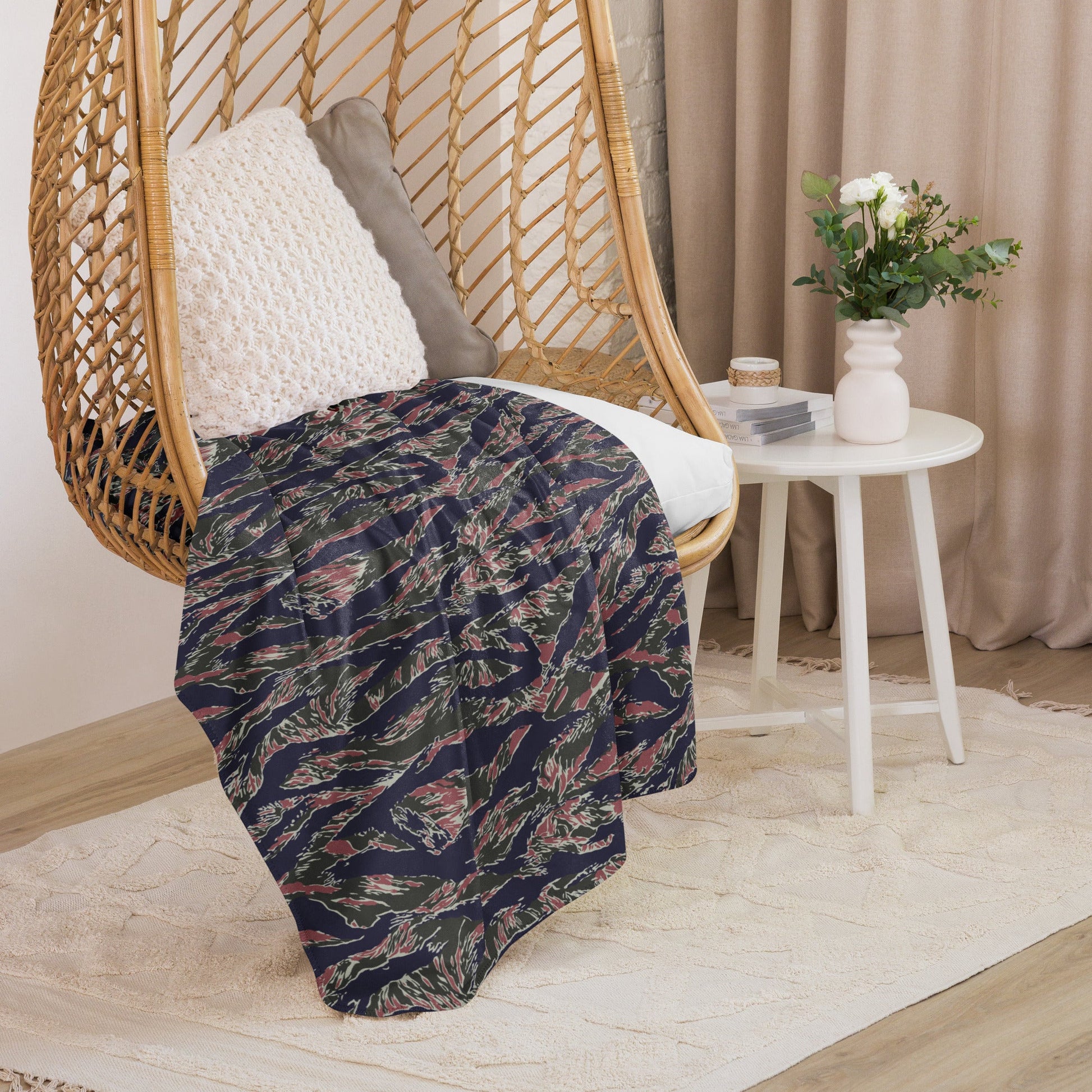 Thailand Tiger Stripe CAMO Sherpa Blanket