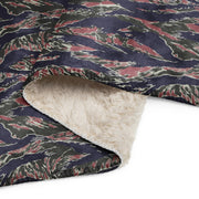 Tiger Stripe Siam Shadow CAMO Sherpa Blanket