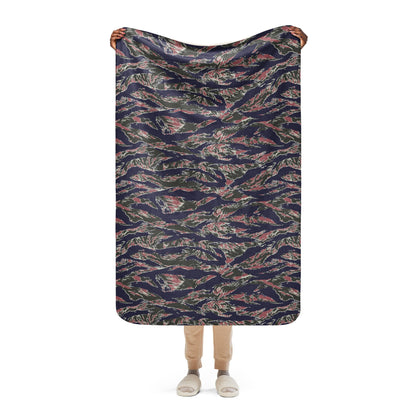 Thailand Tiger Stripe CAMO Sherpa Blanket - 37″×57″