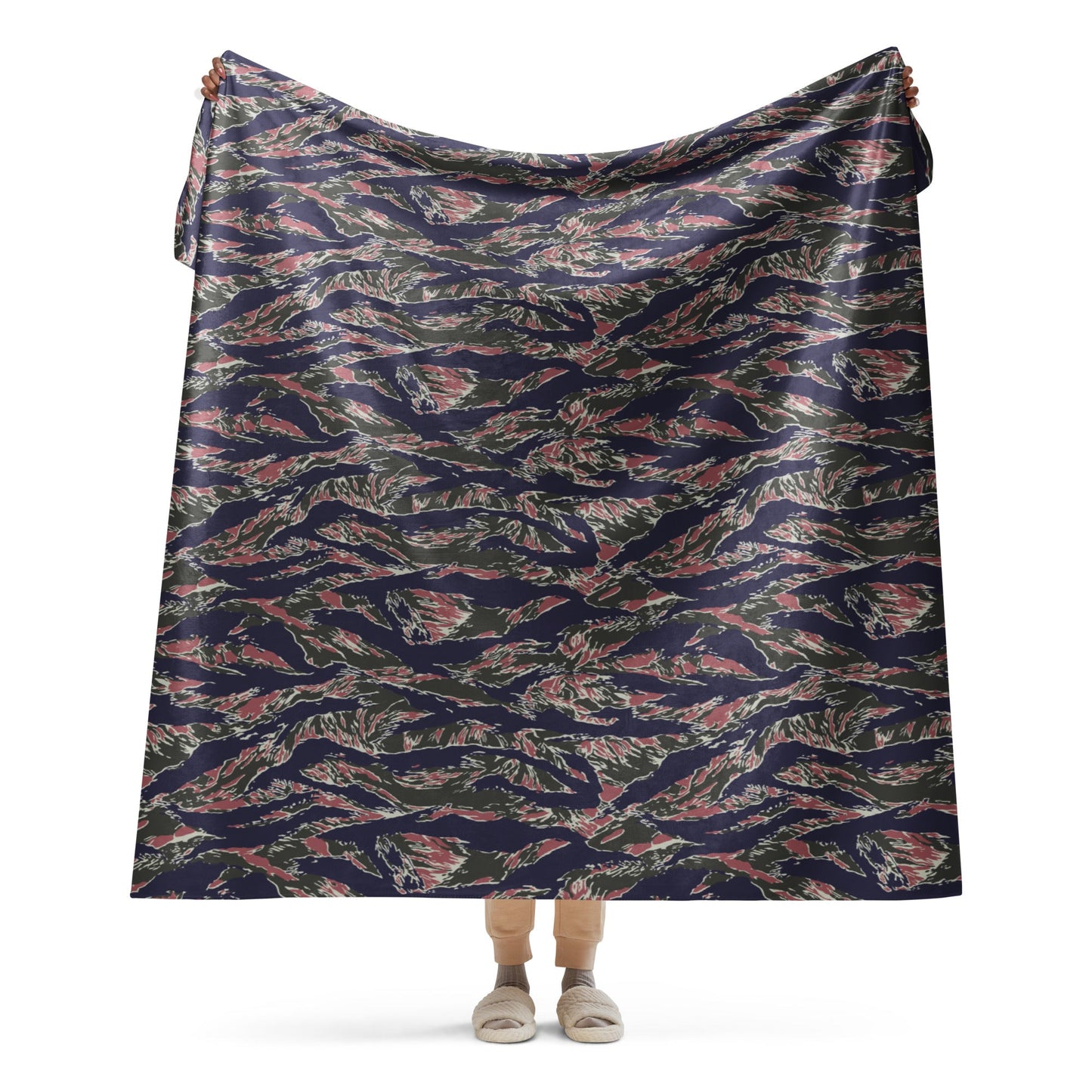 Thailand Tiger Stripe CAMO Sherpa Blanket - 60″×80″