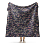 Tiger Stripe Siam Shadow CAMO Sherpa Blanket - 60″×80″