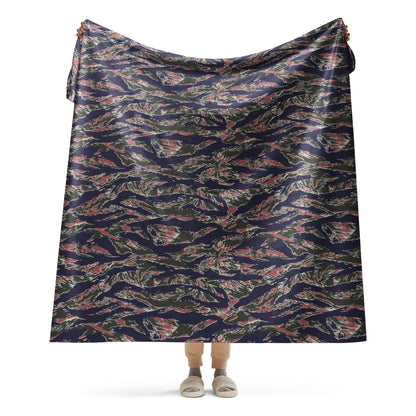 Thailand Tiger Stripe CAMO Sherpa Blanket - 60″×80″