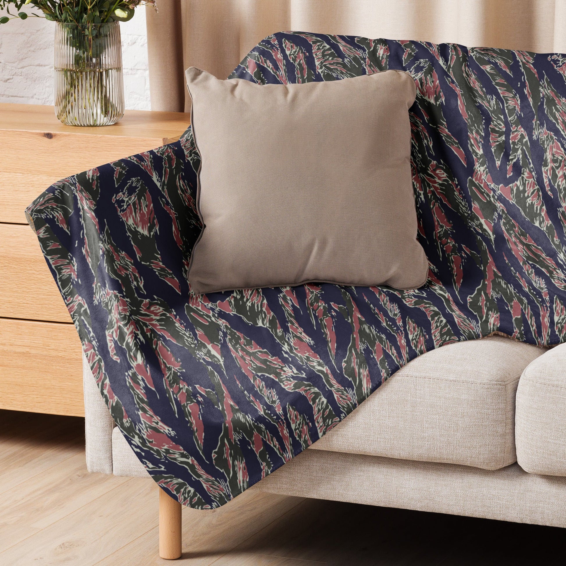 Thailand Tiger Stripe CAMO Sherpa Blanket