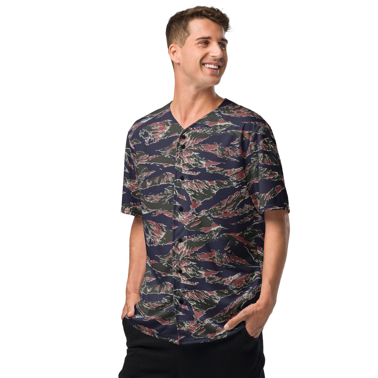 Thailand Tiger Stripe CAMO Unisex Baseball Jersey