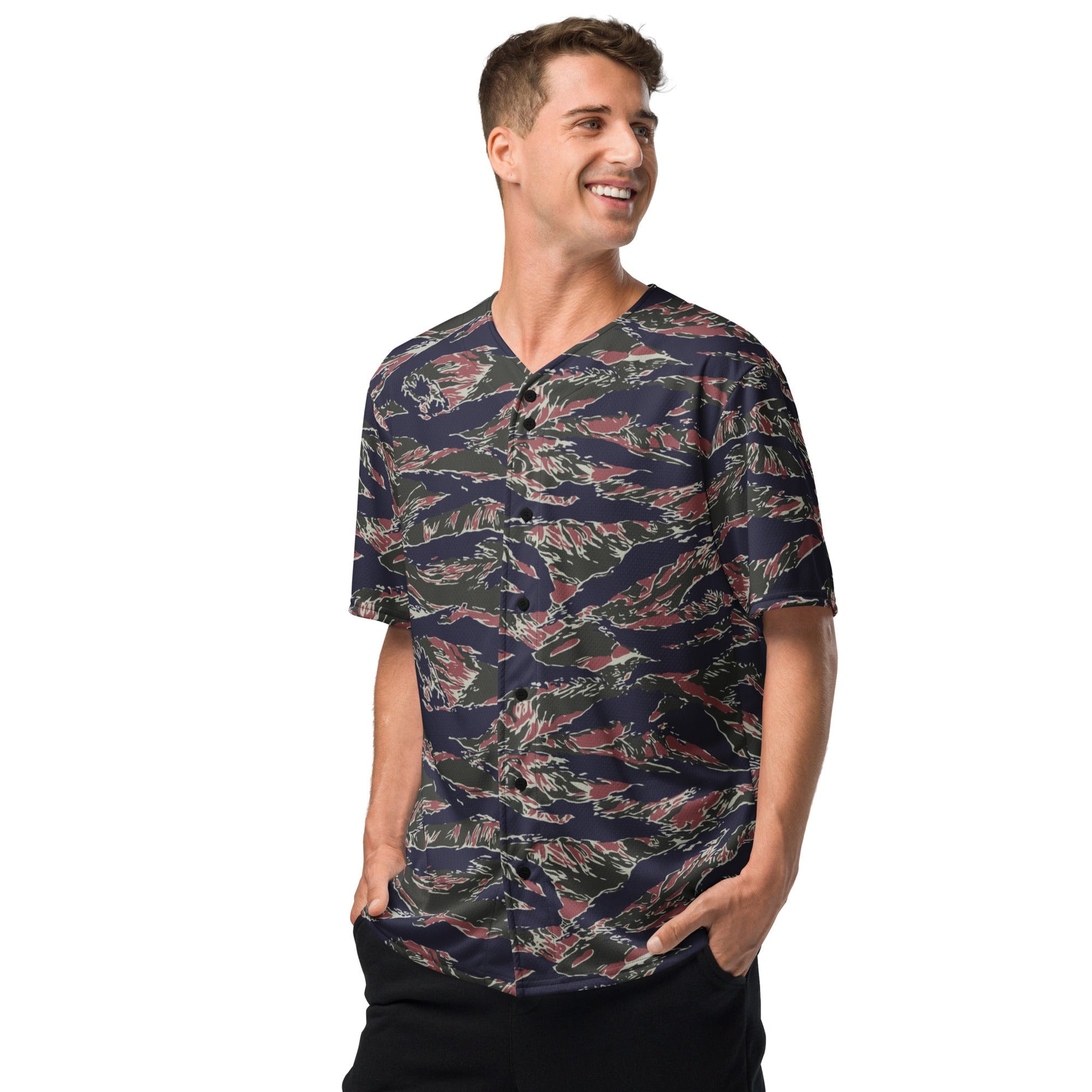 Thailand Tiger Stripe CAMO Unisex Baseball Jersey