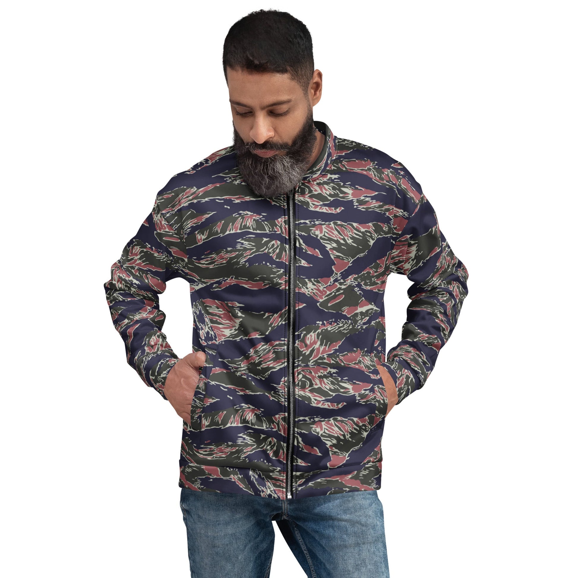 Thailand Tiger Stripe CAMO Unisex Bomber Jacket - XS
