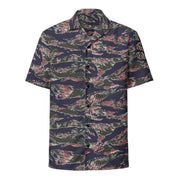 Tiger Stripe Siam Shadow CAMO Unisex Short-Sleeve Button Shirt - Button-Up