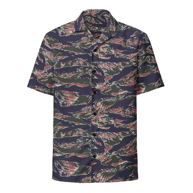 Tiger Stripe Siam Shadow CAMO Unisex Short-Sleeve Button Shirt - Button-Up
