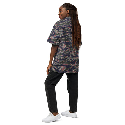 Thailand Tiger Stripe CAMO Unisex Short-Sleeve Button Shirt