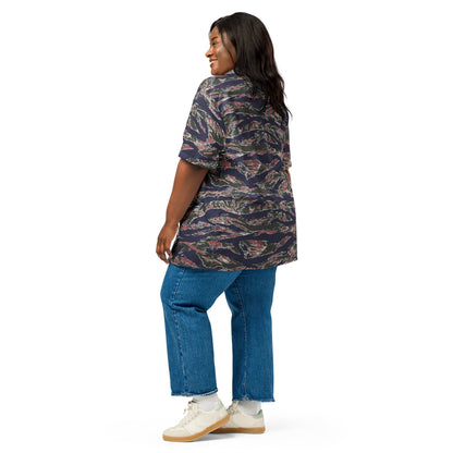 Thailand Tiger Stripe CAMO Unisex Short-Sleeve Button Shirt