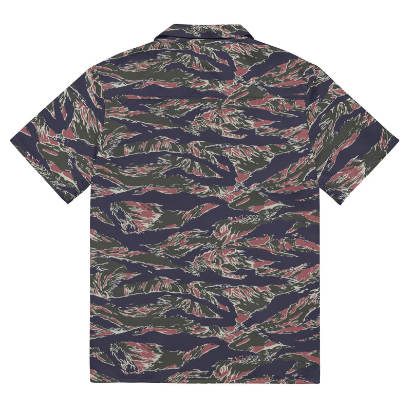 Tiger Stripe Siam Shadow CAMO Unisex Short-Sleeve Button Shirt - Button-Up
