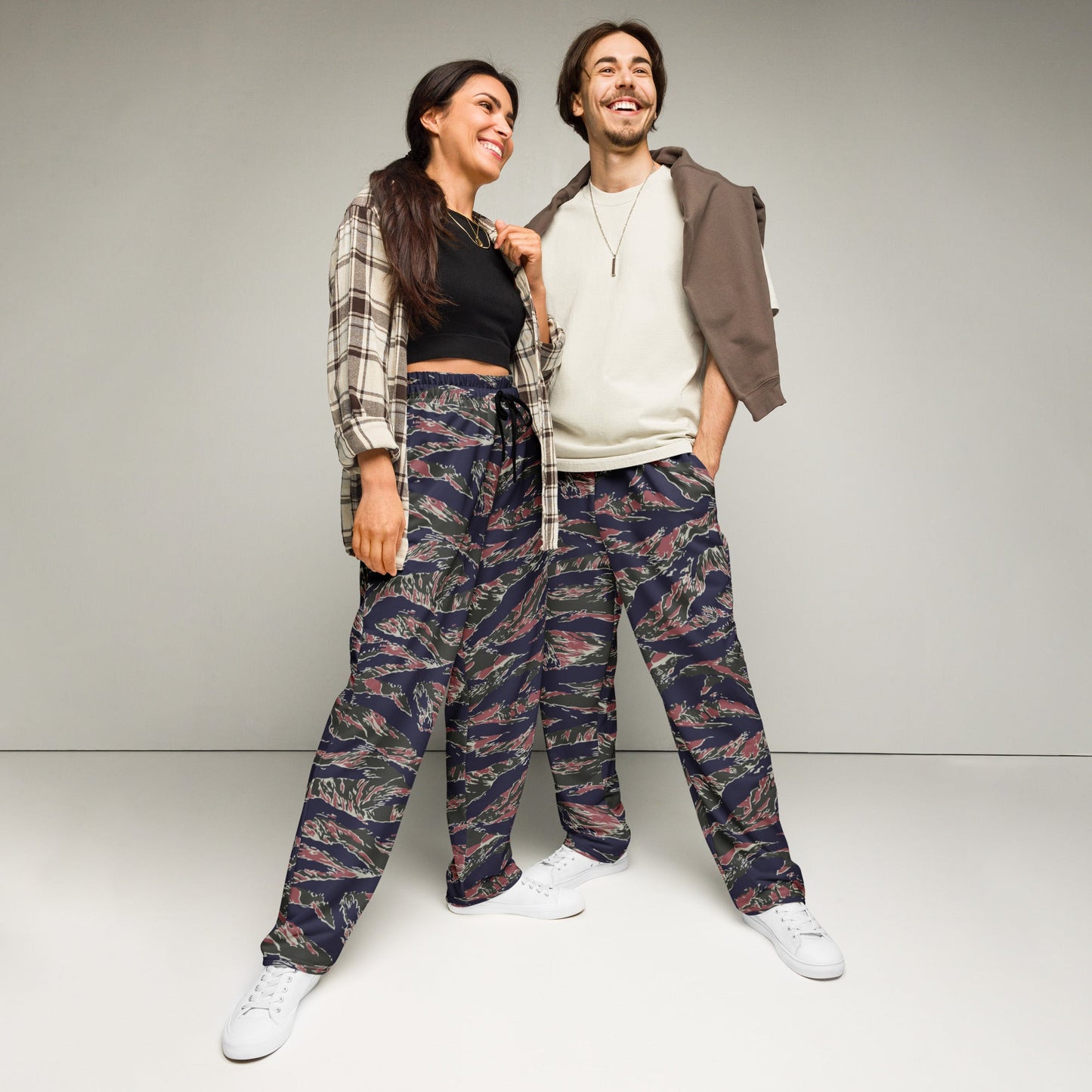 Thailand Tiger Stripe CAMO Unisex Wide-Leg Joggers - 2XS
