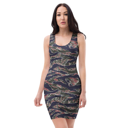 Thailand Tiger Stripe CAMO Womens Bodycon Dress - XS