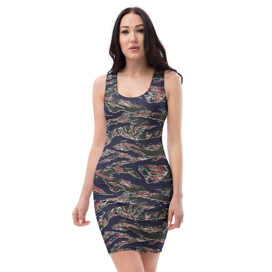 Thailand Tiger Stripe CAMO Womens Bodycon Dress - XS